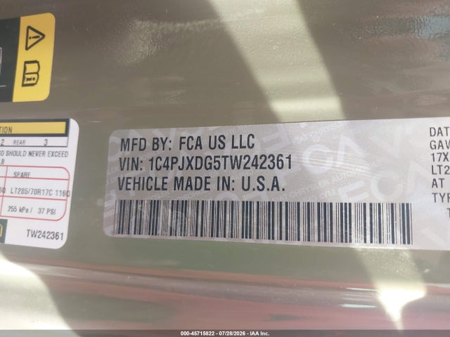 Aukcja sprzedaży 2026 Jeep Wrangler Willys '41, vin: 1C4PJXDG5TW242361, numer aukcji: 45715822