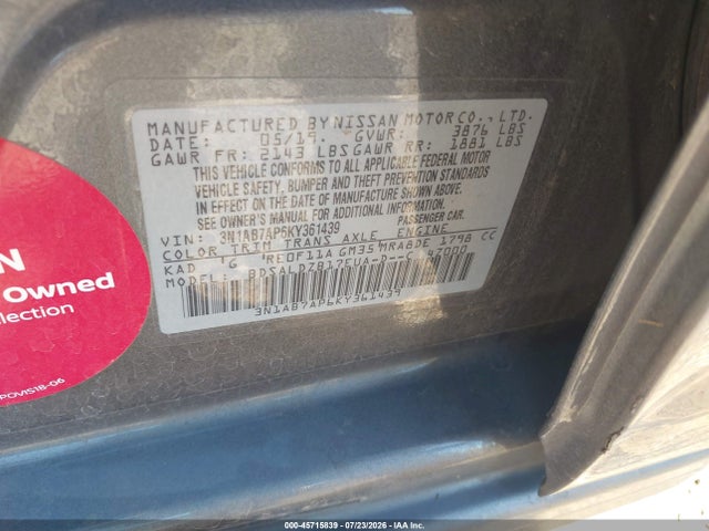 Nissan SENTRA SV 2019 3N1AB7AP6KY361439 Image 9