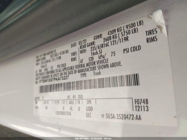 1FTBW1X87PKA73227 Ford Transit-350