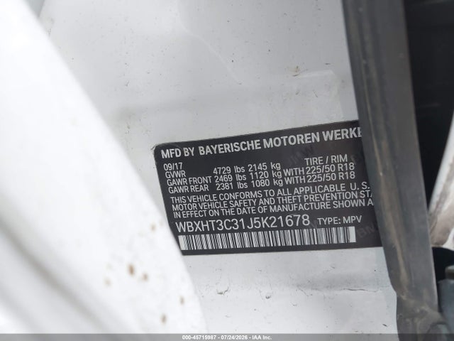 Aukcja sprzedaży 2018 Bmw X1 Xdrive28i, vin: WBXHT3C31J5K21678, numer aukcji: 45715987