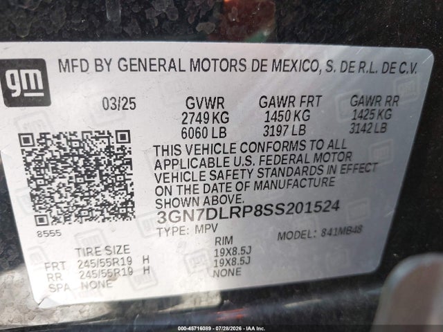 Chevrolet Equinox Ev Lt 2025 3GN7DLRP8SS201524 Image 9