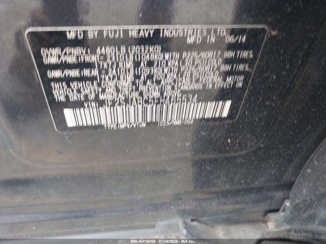 Aukcja sprzedaży 2015 Subaru Forester 2.5i, vin: JF2SJABC5FH465534, numer aukcji: 45716258