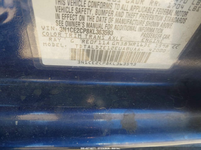 Nissan Versa Note Sv 2019 3N1CE2CP8KL363593 Image 9