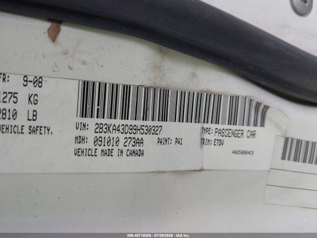 Aukcja sprzedaży 2009 Dodge Charger Se, vin: 2B3KA43D99H530327, numer aukcji: 45716308