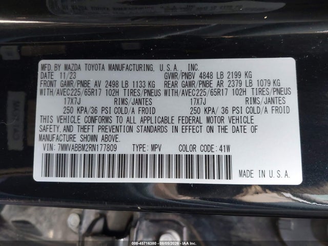 7MMVABBM2RN177809 Mazda Cx-50 2.5 S Preferred