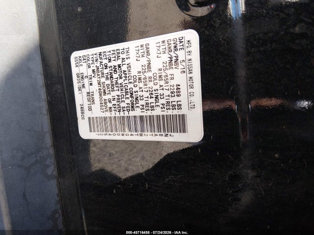 Nissan ROGUE SV 2016 JN8AT2MT4GW004527 Image 9