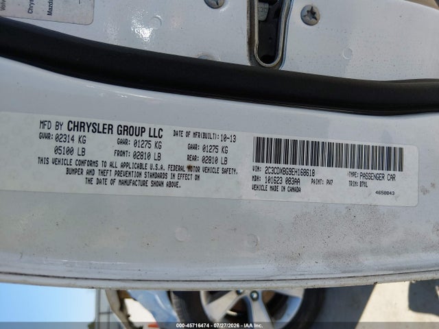 45716474 :رقم المزاد ، 2C3CDXBG9EH168618 vin ، 2014 Dodge Charger Se مزاد بيع