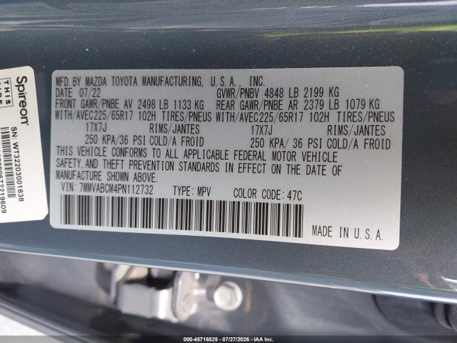 Продажа на аукционе авто 2023 Mazda Cx-50 2.5 S Preferred Plus, vin: 7MMVABCM4PN112732, номер лота: 45716525