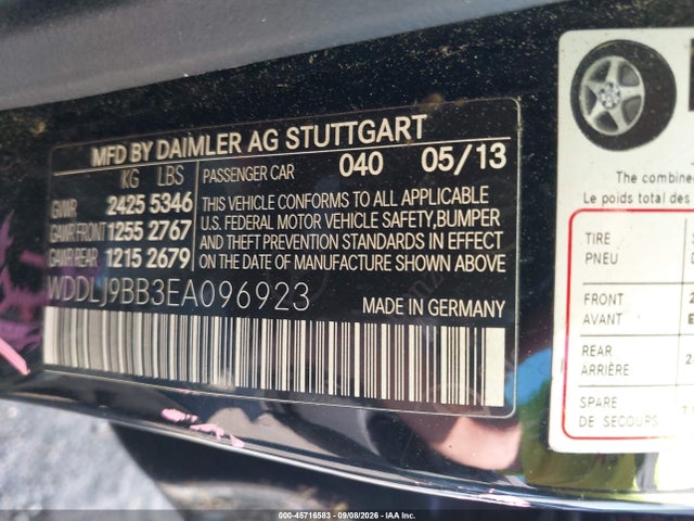 Продажа на аукционе авто 2014 Mercedes-benz Cls 550 4matic, vin: WDDLJ9BB3EA096923, номер лота: 45716583