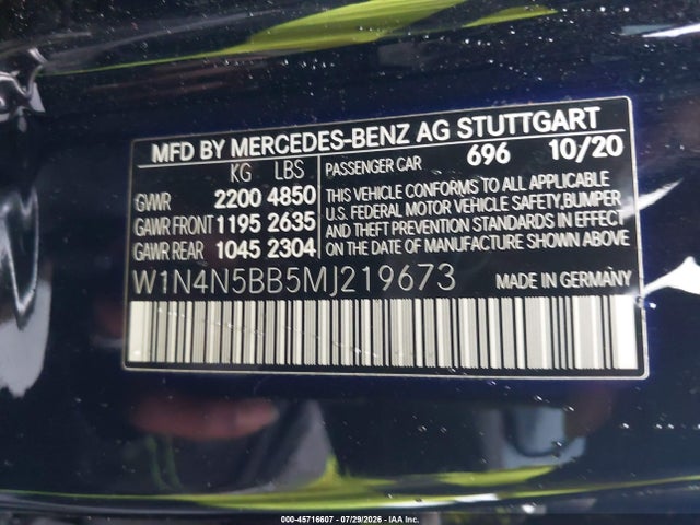 Продажа на аукционе авто 2021 Mercedes-benz Amg Gla 35 4matic, vin: W1N4N5BB5MJ219673, номер лота: 45716607