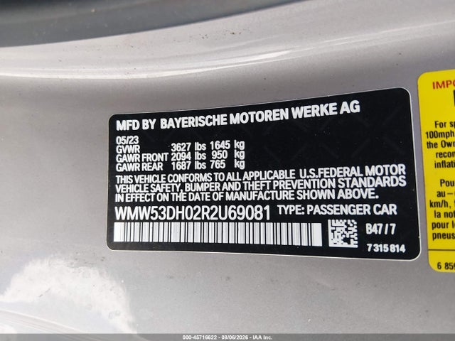 Продажа на аукционе авто 2024 Mini Hardtop Cooper S, vin: WMW53DH02R2U69081, номер лота: 45716622
