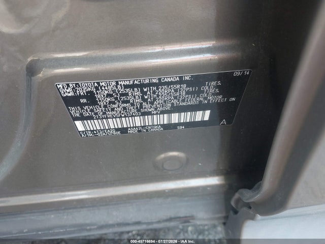 Toyota Rav4 Limited 2015 2T3YFREV5FW137403 Image 9