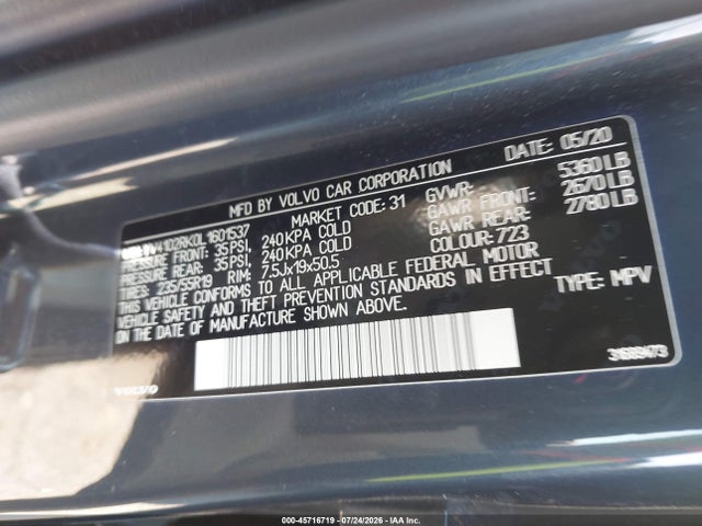 YV4102RK0L1601537 Volvo Xc60 T5 Momentum