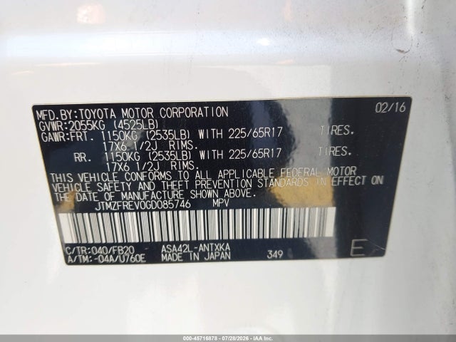 Toyota RAV4 LE 2016 JTMZFREV0GD085746 Image 9