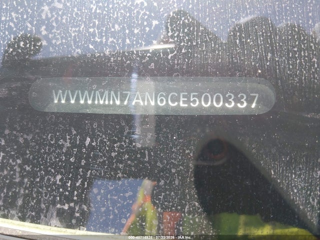 Aukcja sprzedaży 2012 Volkswagen Cc Sport, vin: WVWMN7AN6CE500337, numer aukcji: 45716928
