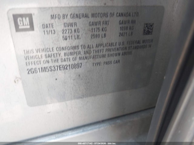 Cadillac XTS LUXURY 2014 2G61M5S37E9210897 Image 9