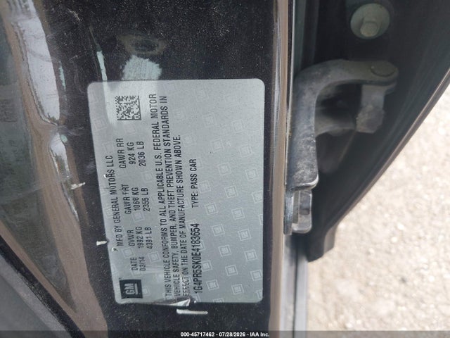 Продажа на аукционе авто 2014 Buick Verano Convenience Group, vin: 1G4PR5SK0E4183654, номер лота: 45717462