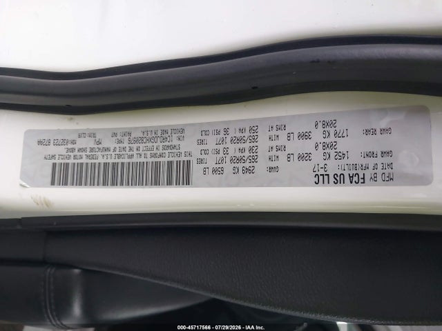 Продаж на аукціоні авто 2017 Dodge Durango Gt Awd, vin: 1C4RDJDGXHC820976, номер лоту: 45717566