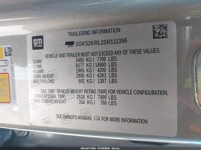Продаж на аукціоні авто 2025 Gmc Yukon Xl 4wd Denali Ultimate, vin: 1GKS2KRL2SR111356, номер лоту: 45717653