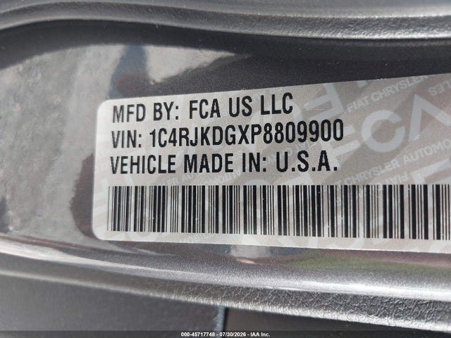 2023 Jeep Grand Cherokee L Overland 4x4 მანქანა იყიდება აუქციონზე, vin: 1C4RJKDGXP8809900, აუქციონის ნომერი: 45717748