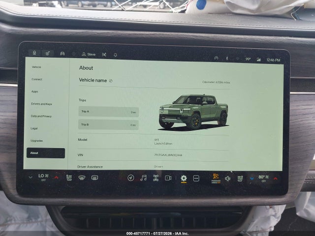 Rivian R1t Launch Edition 2022 7FCTGAAL6NN002444 Image 7