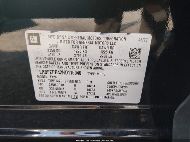 Buick Envision Awd Essence 2022 LRBFZPR42ND116040 Image 9
