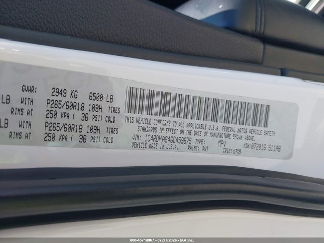 Dodge Durango Sxt 2016 1C4RDHAG4GC459675 Image 9