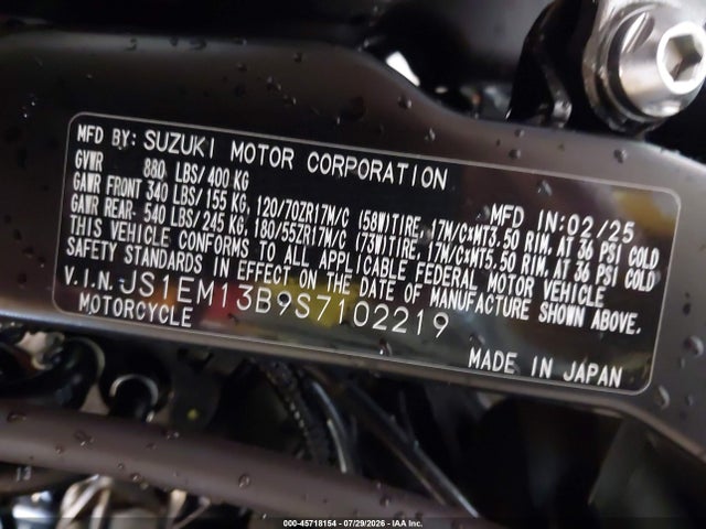 Suzuki Gsx800 F 2025 JS1EM13B9S7102219 Image 10