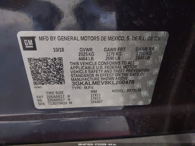 GMC Terrain Sle 2019 3GKALMEV8KL200478 Image 9