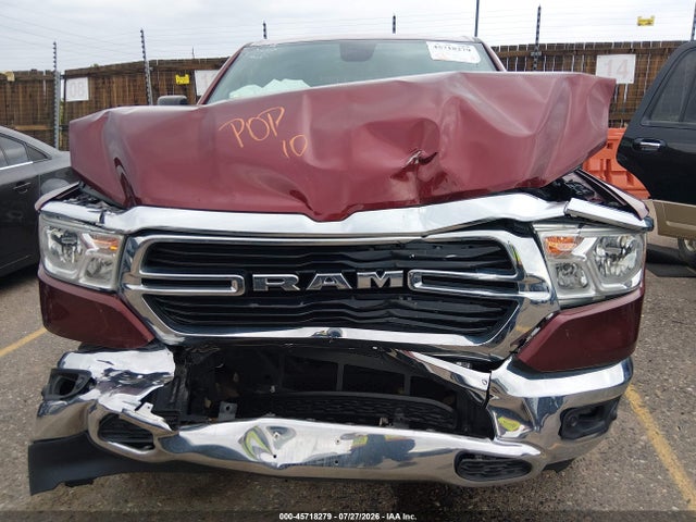 45718279 :رقم المزاد ، 1C6SRFFTXKN918838 vin ، 2019 Ram 1500 Big Horn/lone Star  4x4 5'7 Box مزاد بيع