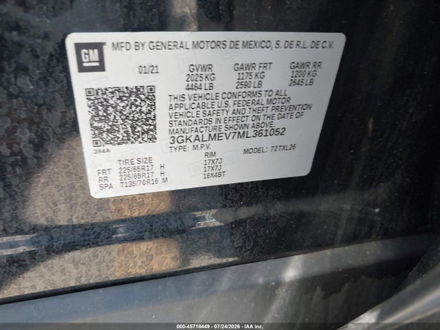 Продажа на аукционе авто 2021 Gmc Terrain Fwd Sle, vin: 3GKALMEV7ML361052, номер лота: 45718449