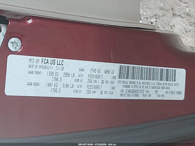 Dodge Grand Caravan Se 2019 2C4RDGBG0KR573732 Image 9
