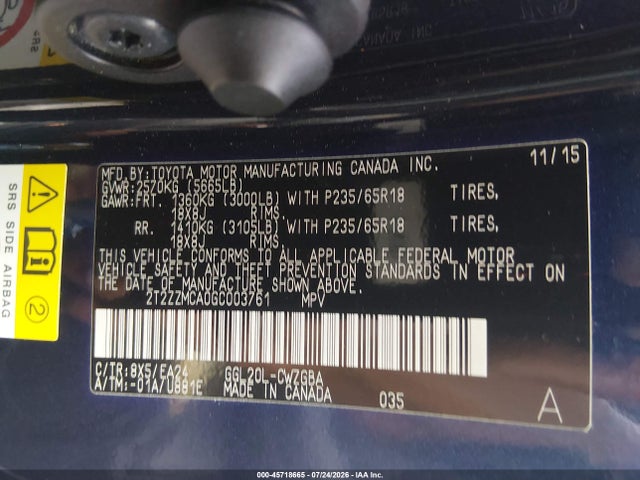 2T2ZZMCA0GC003761 Lexus RX 350