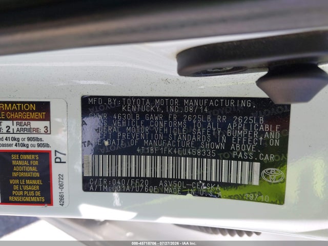 Toyota CAMRY SE 2014 4T1BF1FK4EU458335 Image 9