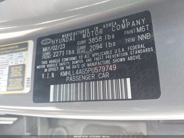 Продаж на аукціоні авто 2023 Hyundai Elantra Se, vin: KMHLL4AG5PU579749, номер лоту: 45718720