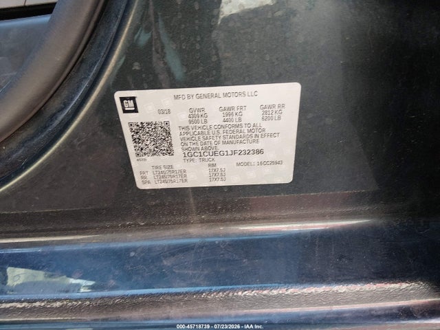 1GC1CUEG1JF232386 Chevrolet Silverado 2500hd Wt