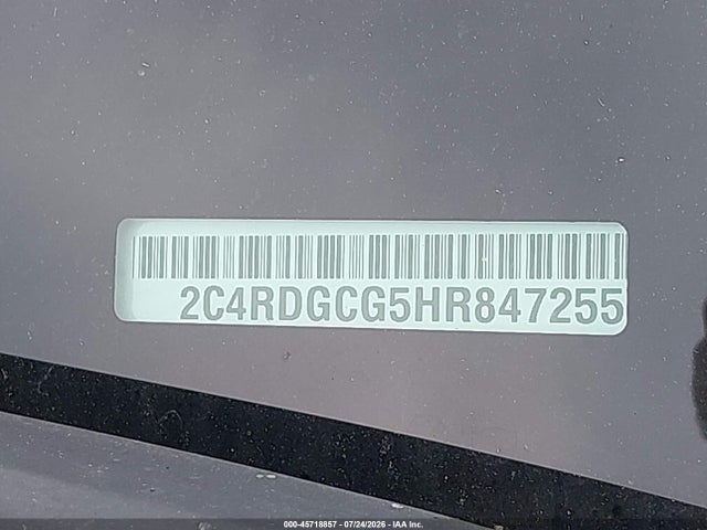 Aukcja sprzedaży 2017 Dodge Grand Caravan Sxt, vin: 2C4RDGCG5HR847255, numer aukcji: 45718857