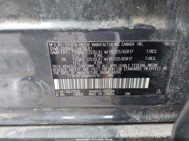 Toyota RAV4 LE 2025 2T3H1RFV6SW404510 Image 9