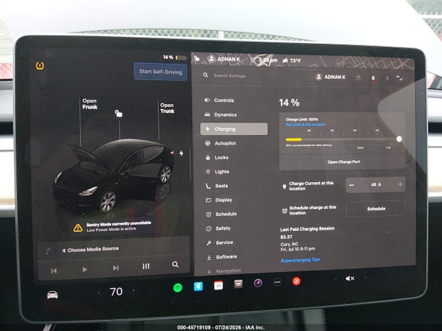 Продажа на аукционе авто 2023 Tesla Model Y Awd/long Range Dual Motor All-wheel Drive, vin: 7SAYGDEEXPA181548, номер лота: 45719109