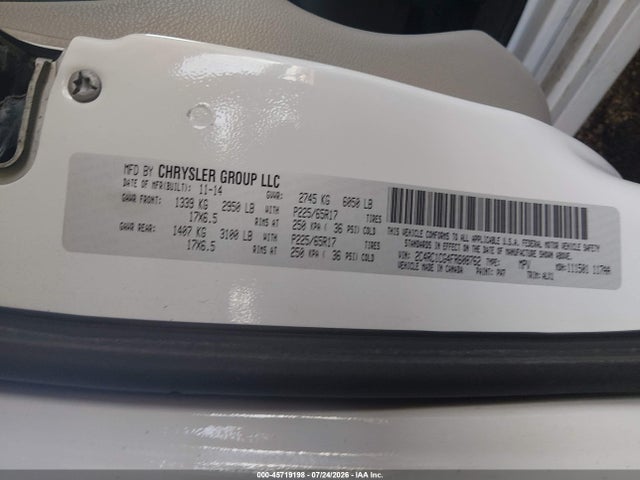 2C4RC1CG4FR608762 Chrysler Town &amp; Country Touring-l