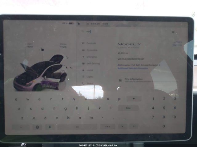 Продажа на аукционе авто 2024 Tesla Model Y Long Range Single Motor Rear-wheel Drive/rwd, vin: 7SAYGDED2RF110387, номер лота: 45719322