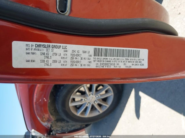45719354 :رقم المزاد ، 3C4PDDBG9DT549189 vin ، 2013 Dodge Journey Sxt مزاد بيع