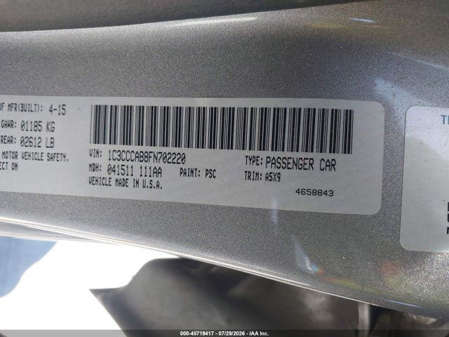 Chrysler 200 Limited 2015 1C3CCCAB8FN702220 Image 9