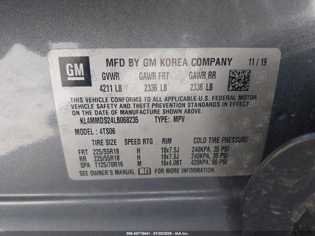 Aukcja sprzedaży 2020 Buick Encore Gx Fwd Select, vin: KL4MMDS24LB068235, numer aukcji: 45719441