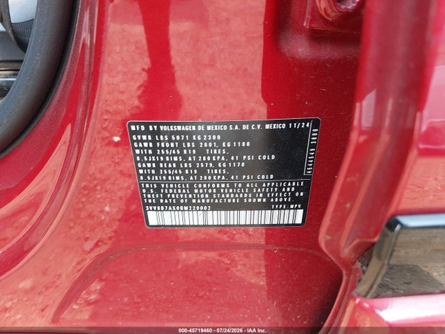 45719460 :رقم المزاد ، 3VV8B7AX0RM229002 vin ، 2024 Volkswagen Tiguan 2.0t Se R-line Black مزاد بيع