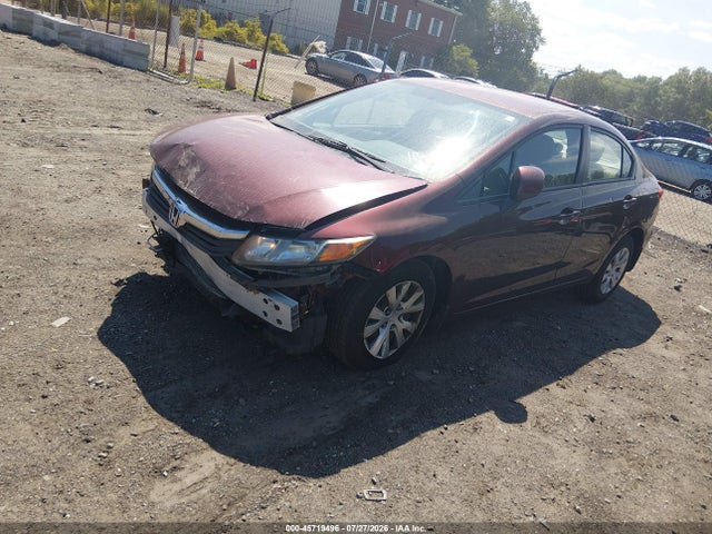 2012 Honda Civic Lx მანქანა იყიდება აუქციონზე, vin: 2HGFB2F59CH600746, აუქციონის ნომერი: 45719496