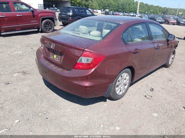 2012 Honda Civic Lx მანქანა იყიდება აუქციონზე, vin: 2HGFB2F59CH600746, აუქციონის ნომერი: 45719496