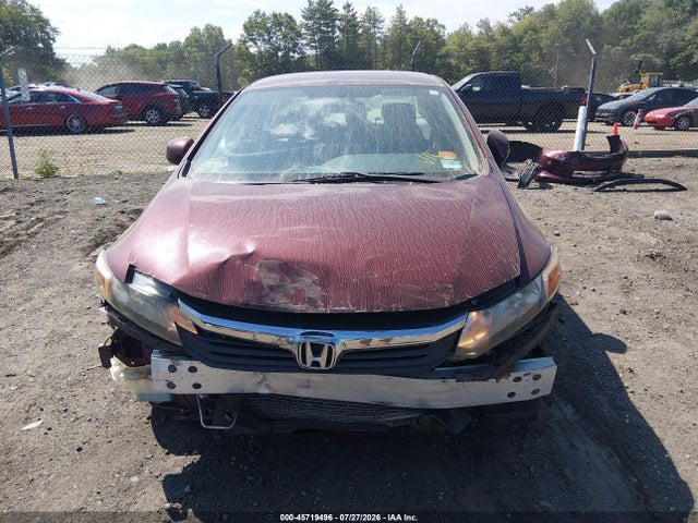 2012 Honda Civic Lx მანქანა იყიდება აუქციონზე, vin: 2HGFB2F59CH600746, აუქციონის ნომერი: 45719496