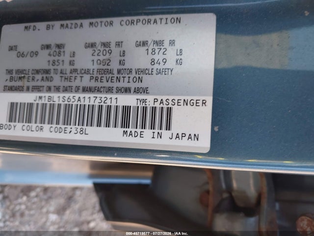 Aukcja sprzedaży 2010 Mazda Mazda3 S Sport, vin: JM1BL1S65A1173211, numer aukcji: 45719577