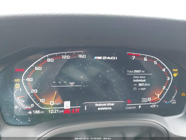 45719718 :رقم المزاد ، 3MW53CM00N8C72048 vin ، 2022 Bmw M240 I Xdrive مزاد بيع